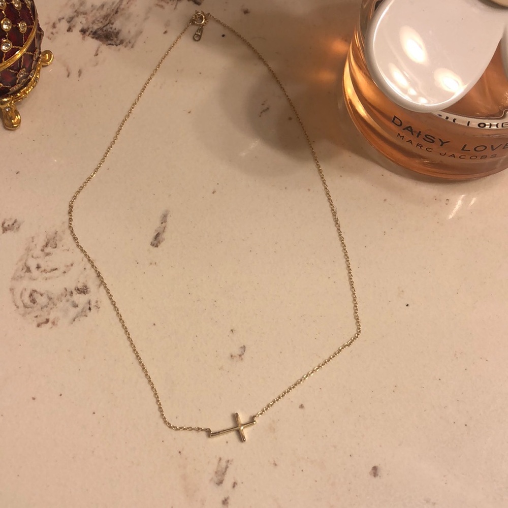 Gold cross necklace